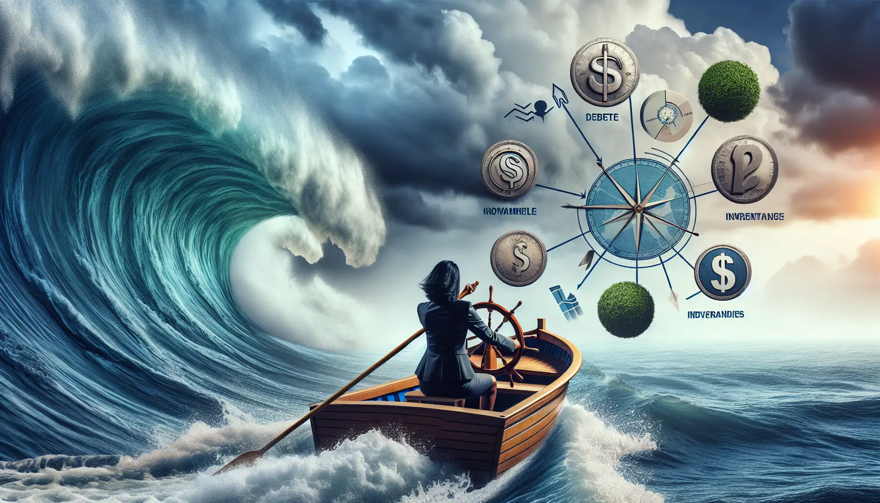 Immagine che rappresenta il miglioramento del punteggio creditizio con grafici e strumenti finanziari.