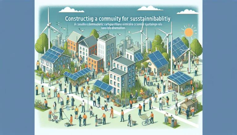 Gruppo di persone che discutono di sostenibilità in un incontro comunitario all'aperto