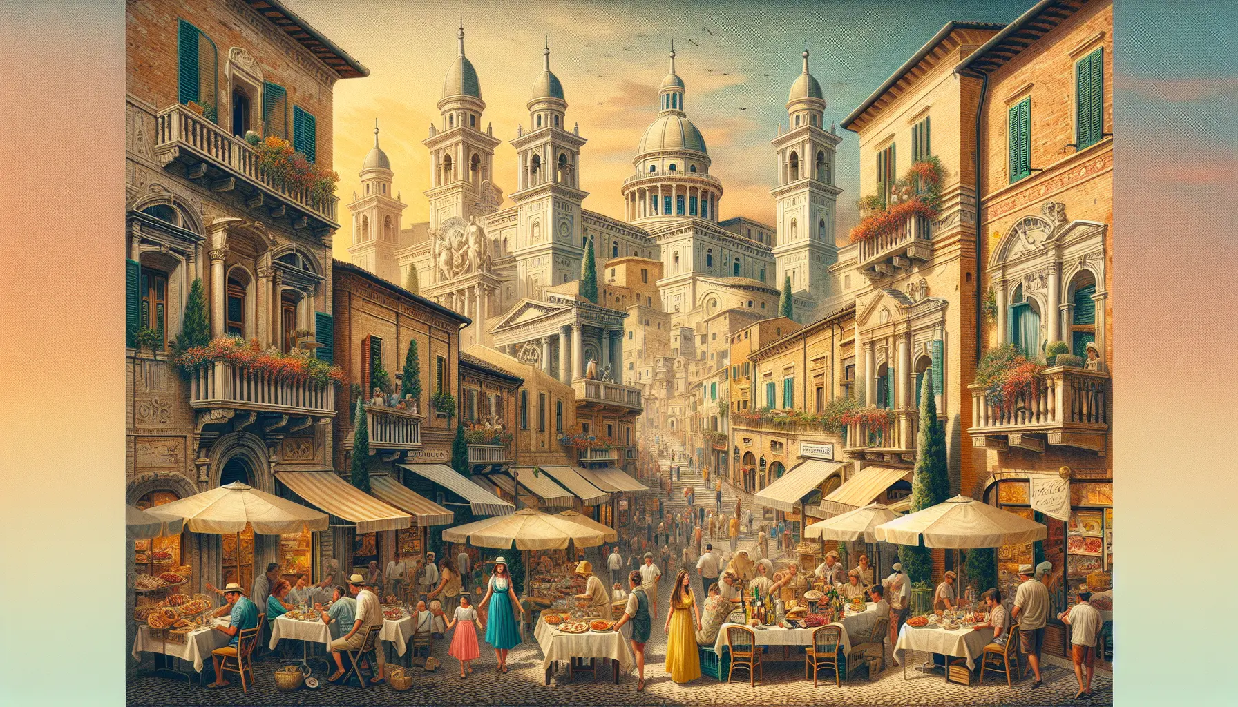 Vista panoramica di Senigallia con la sua spiaggia e la Rocca Roveresca sullo sfondo.