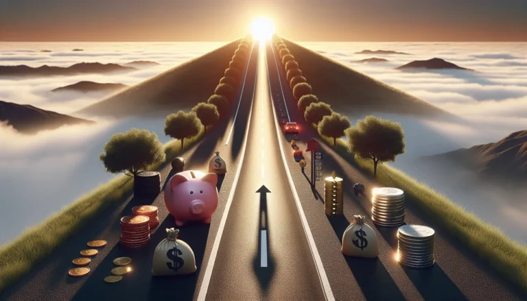 Concetto di indipendenza finanziaria rappresentato da una persona che guarda un panorama sereno, simbolo di libertà economica.