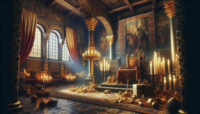 Ritratto di Ferdinando II d'Aragona, re d'Aragona e unificatore delle corone di Spagna, con elementi storici e culturali spagnoli sullo sfondo.