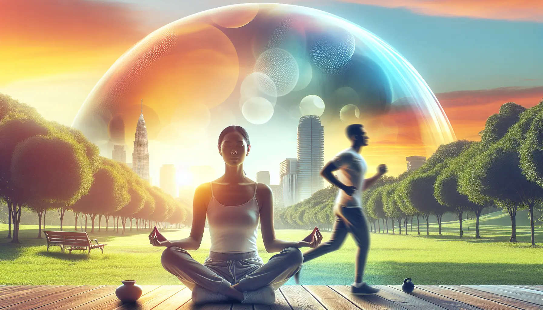 Persona che pratica mindfulness in un ambiente tranquillo