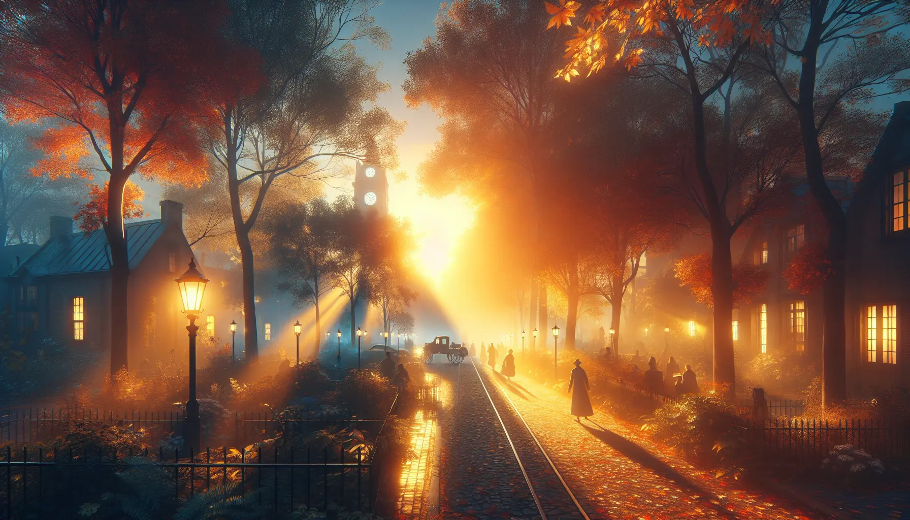 Un orologio che segna il cambio dell'ora con luce del sole al tramonto