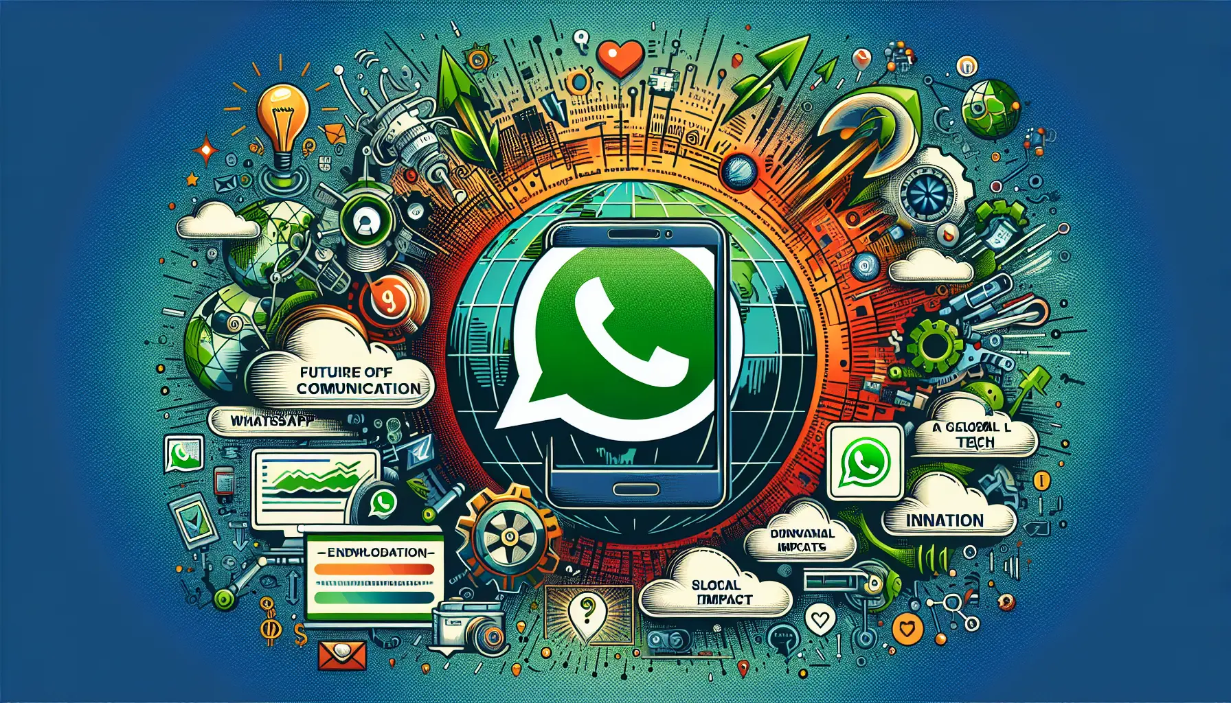 Interfaccia utente di WhatsApp che mostra conversazioni e funzionalità dell'app di messaggistica.