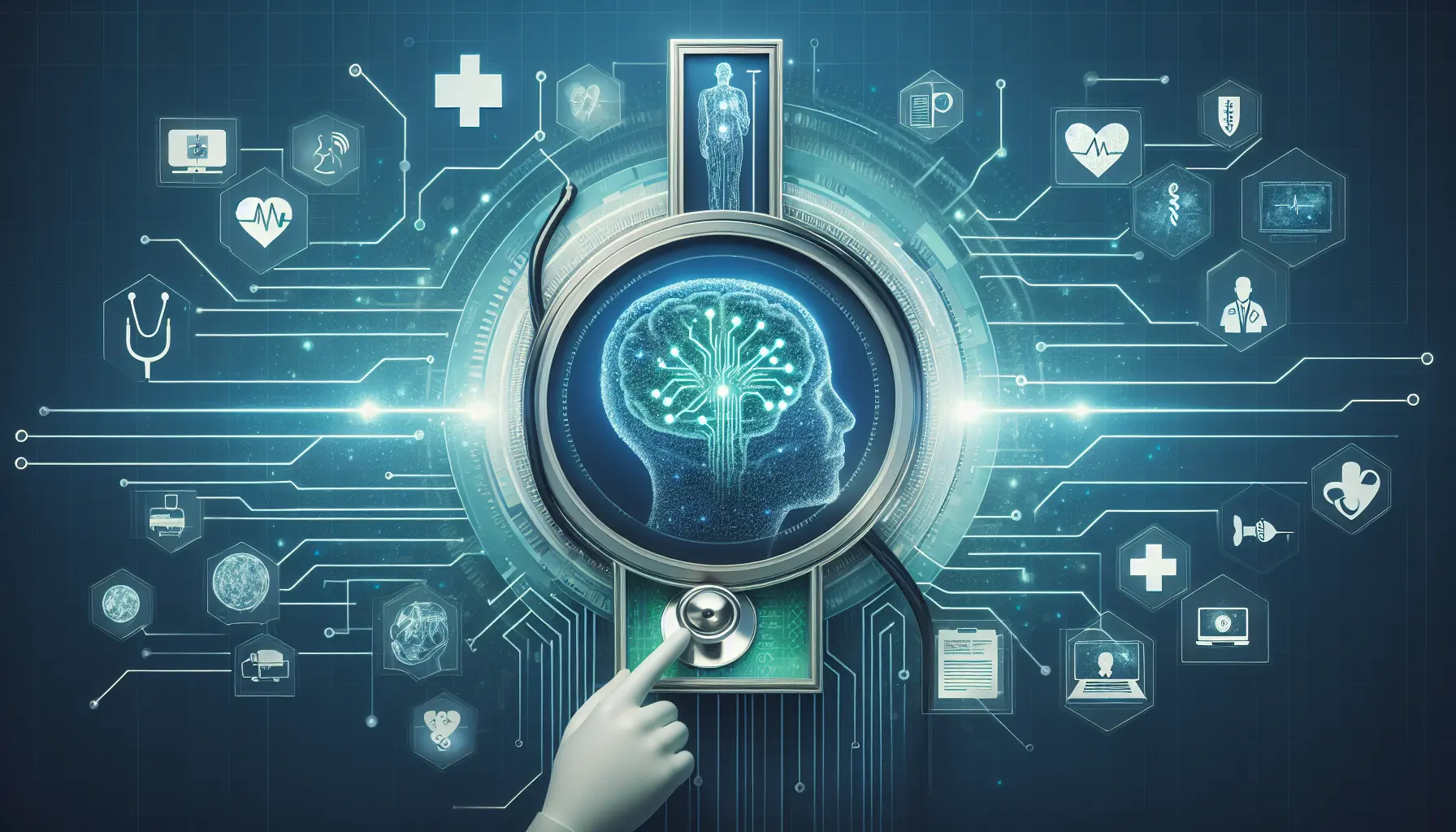 Un medico utilizza un tablet per consultare un paziente in telemedicina, evidenziando l'uso della tecnologia nella salute.