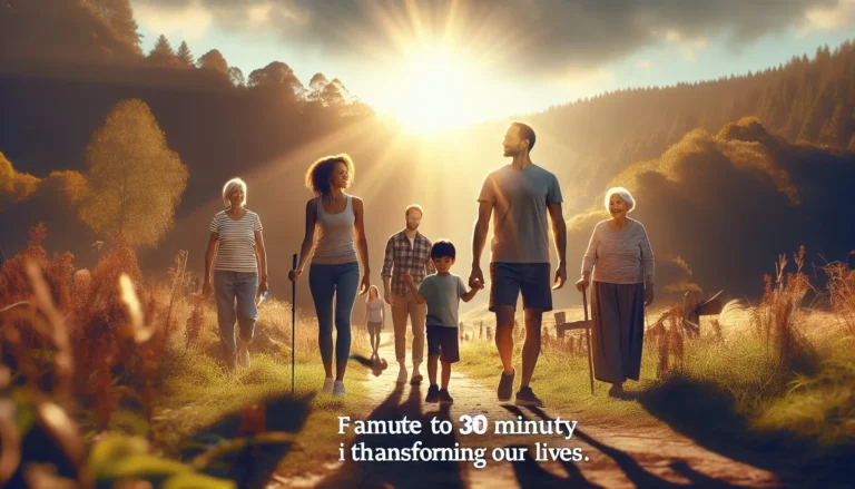 Una famiglia che cammina insieme in un parco, godendo della natura e del tempo trascorso insieme.