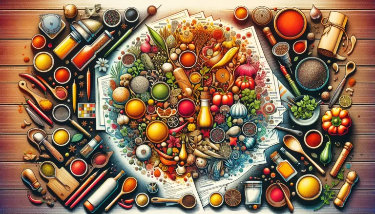 Un assortimento di spezie colorate in barattoli di vetro, pronte per essere utilizzate in cucina.