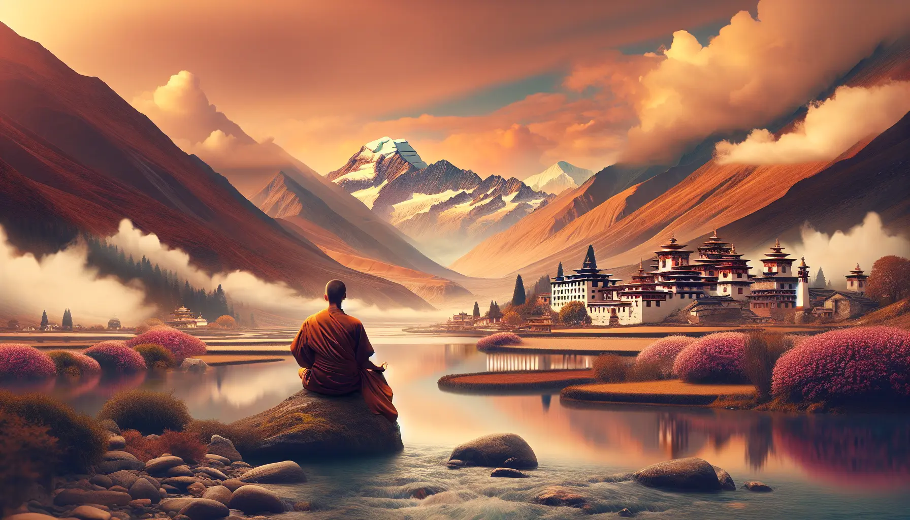 Il XIV Dalai Lama in meditazione, simbolo di pace e benessere