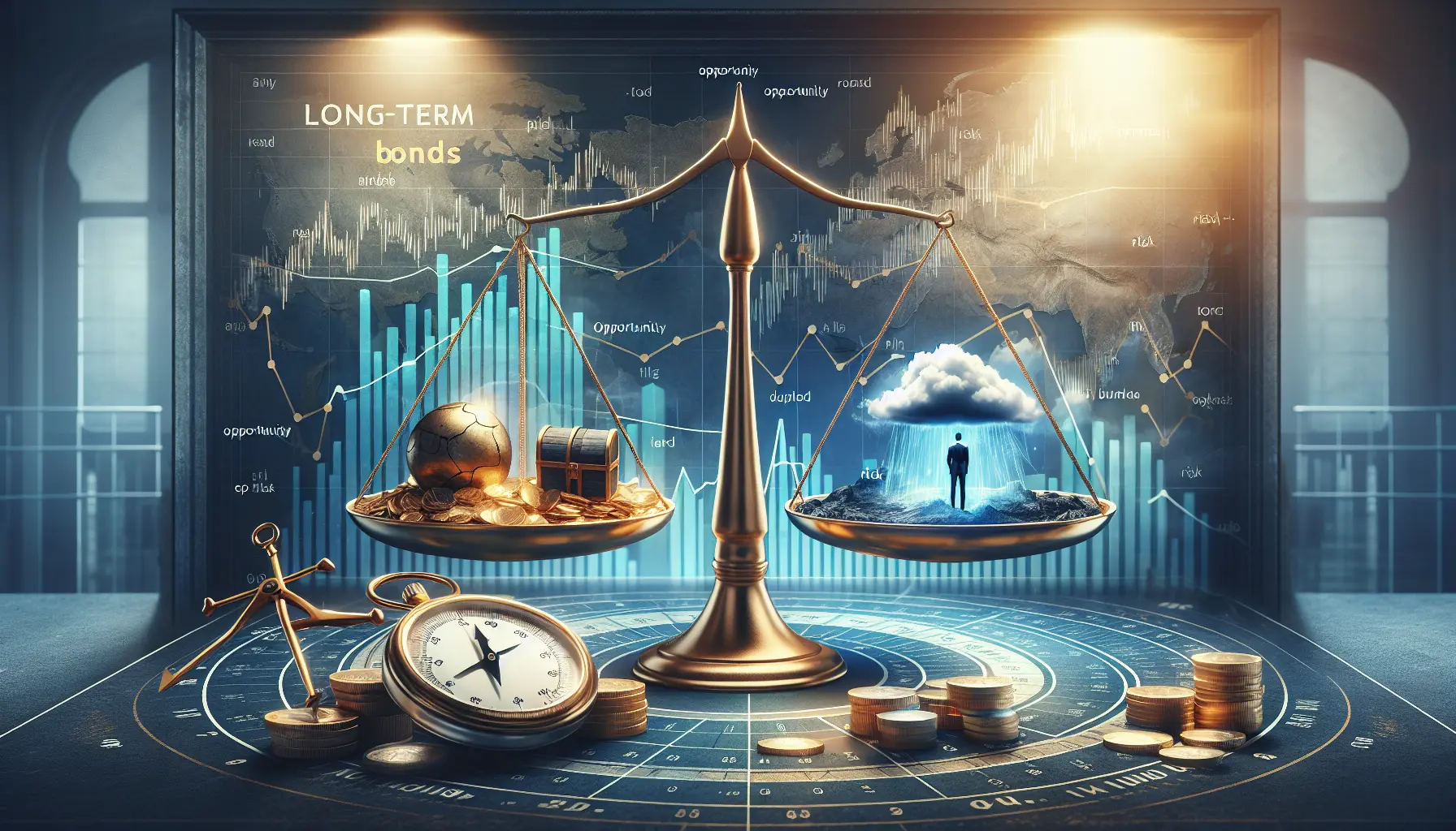 Una strada panoramica che simboleggia il percorso di investimento in obbligazioni a lungo termine.