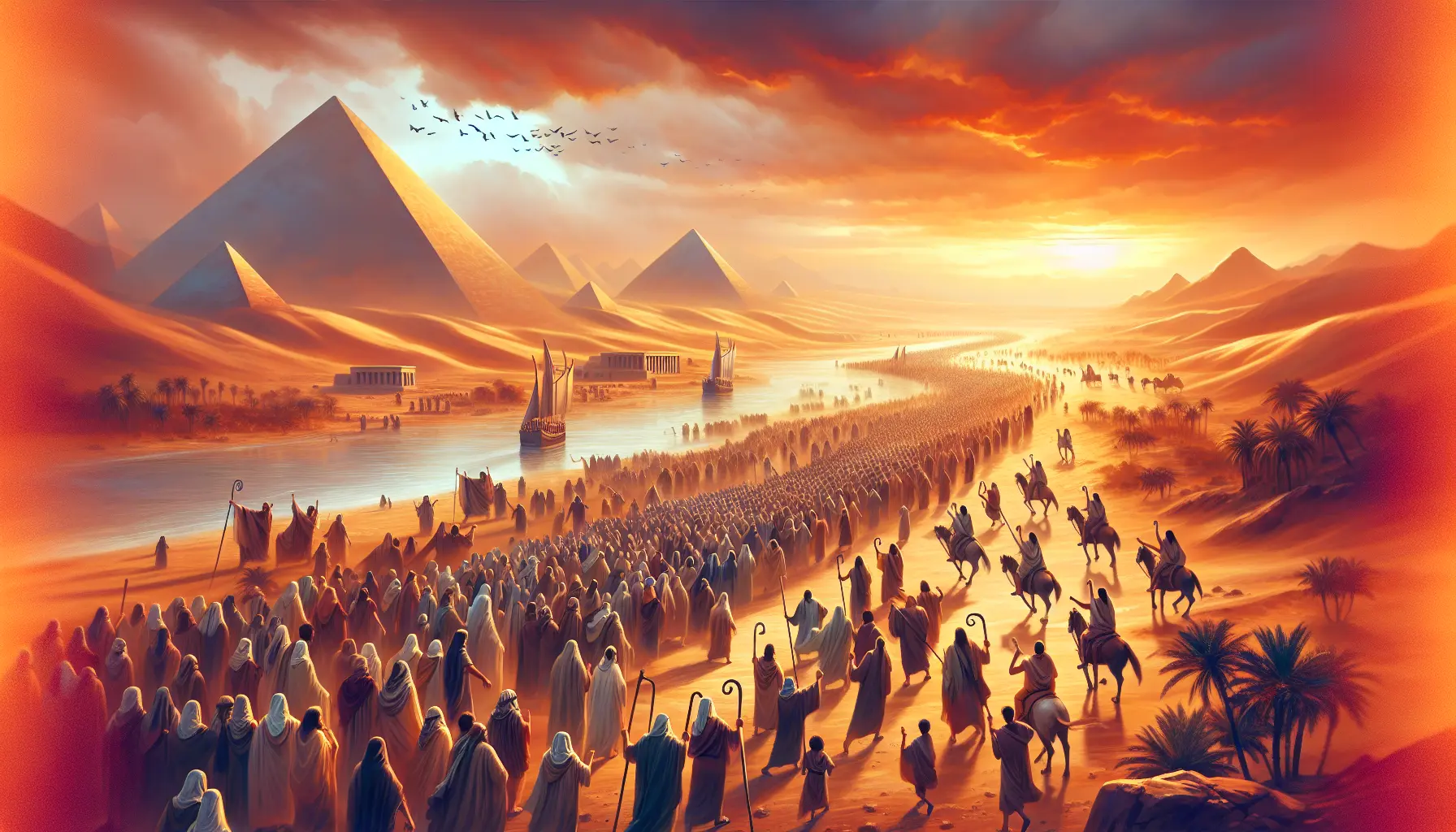 Rappresentazione artistica dell'Esodo degli Israeliti dall'Egitto