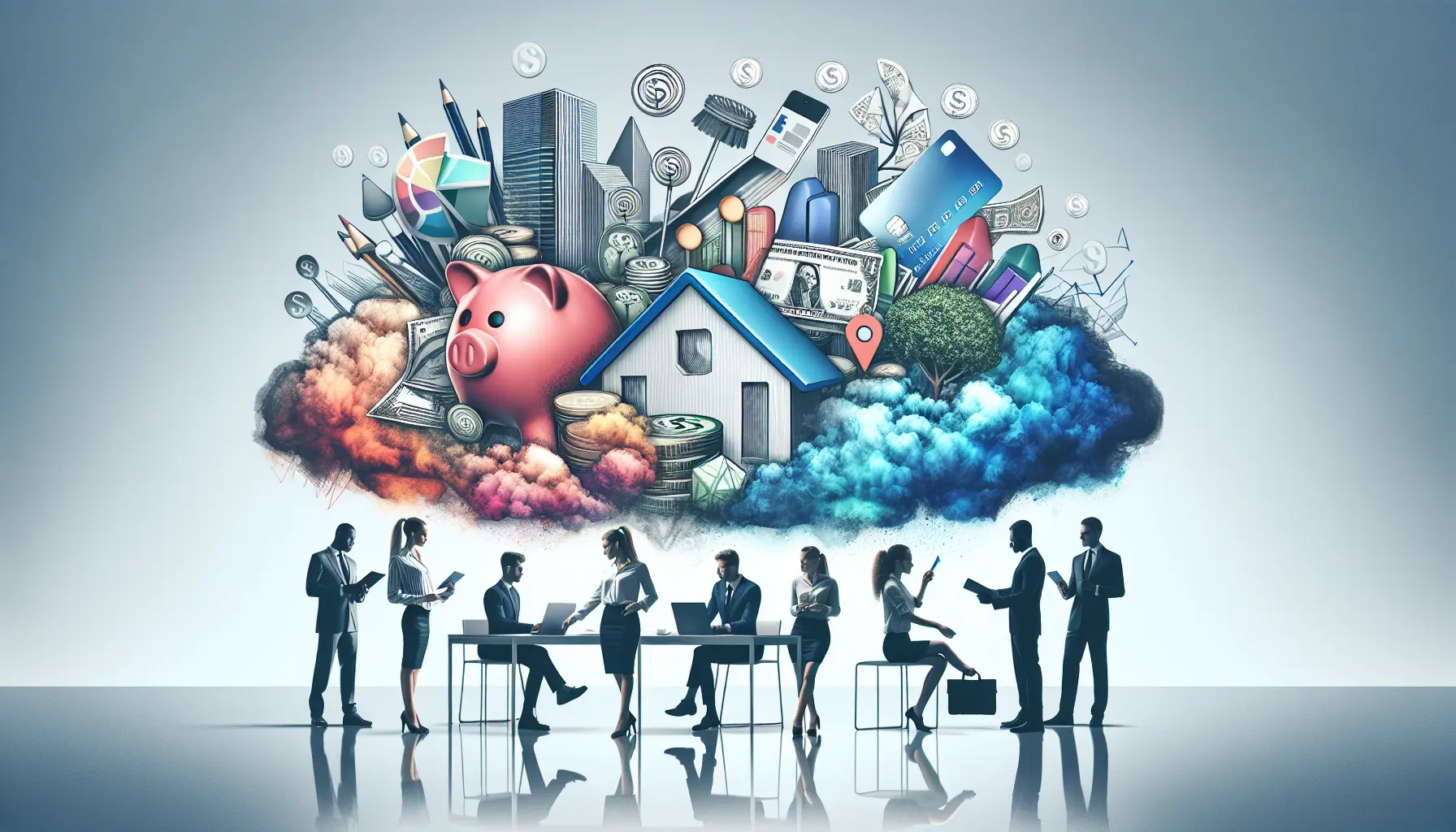 Un giovane che guarda un grafico di crescita finanziaria mentre sorseggia un caffè in un ambiente urbano.