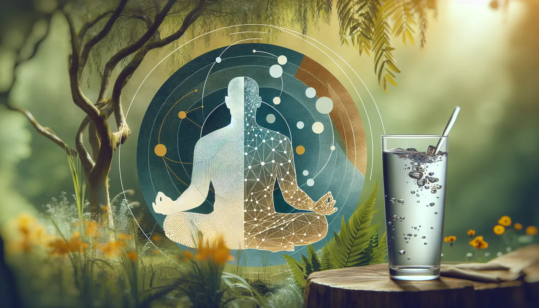 Una persona che pratica mindfulness mentre sta correndo, prestando attenzione al proprio corpo e all'ambiente circostante.