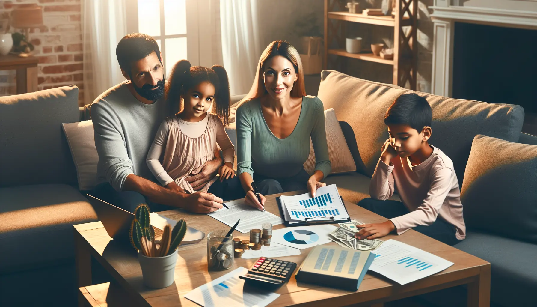 Grafico che rappresenta la pianificazione finanziaria e la gestione del budget familiare