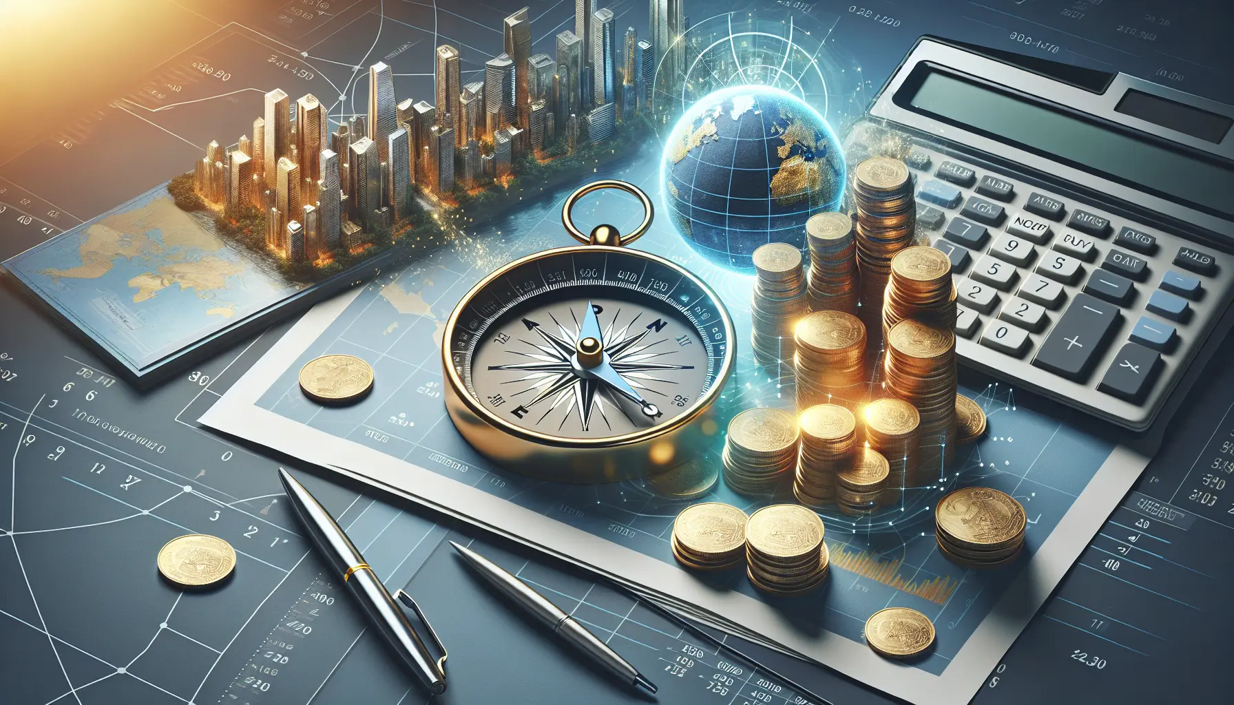 Un professionista che pianifica le proprie finanze con un laptop e documenti