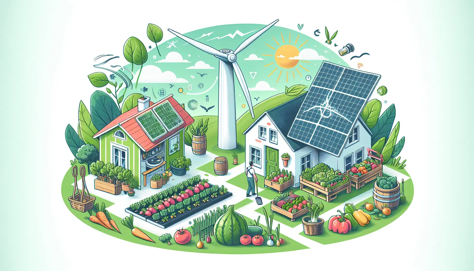 Immagine di una persona che utilizza un pannello solare per raccogliere energia rinnovabile
