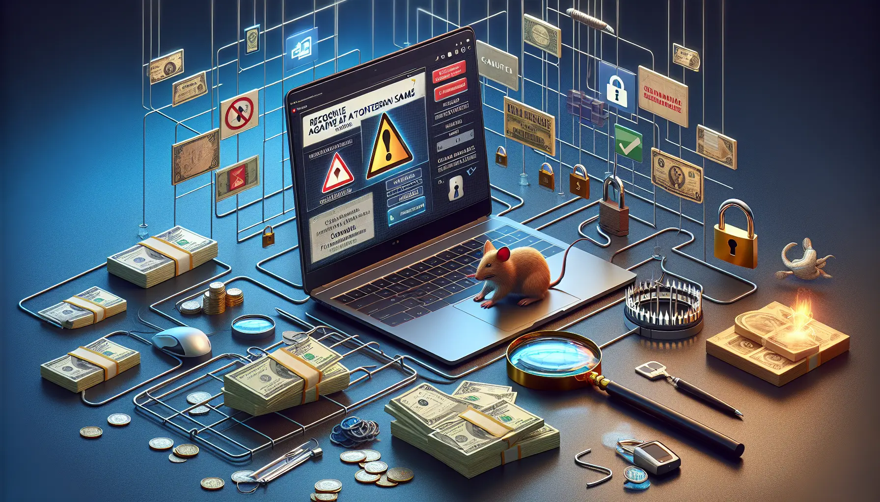 Immagine che rappresenta la sicurezza finanziaria e la protezione dai rischi online