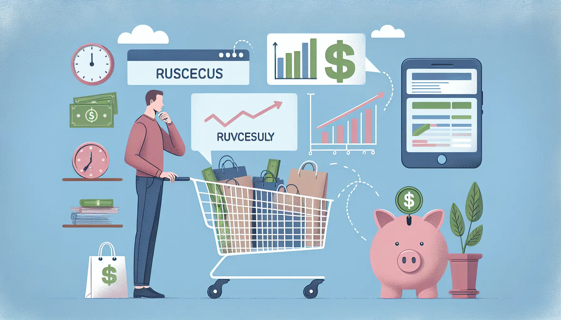 Giovane che controlla il budget e pianifica gli acquisti con un laptop e un taccuino