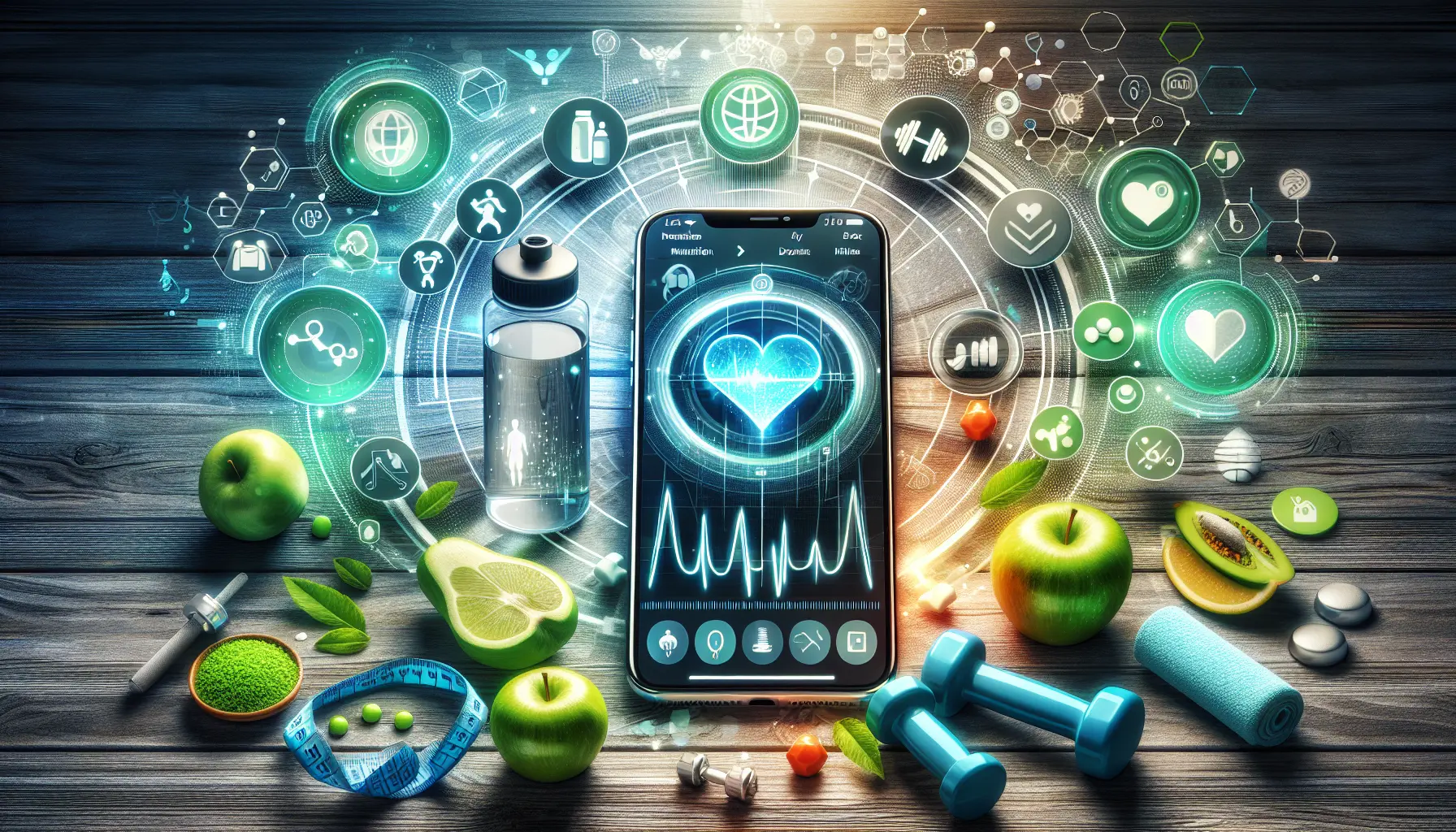 Un utente che utilizza un'app di fitness sul proprio smartphone mentre si allena all'aperto