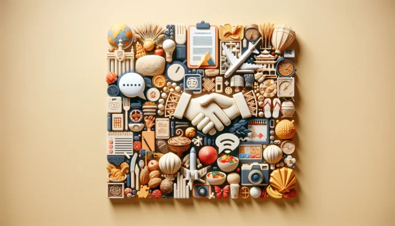 Viaggiatori esplorano una cultura diversa, immersi in tradizioni locali e interazioni autentiche.