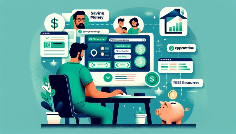 Famiglia che discute il budget a tavola con fogli e computer portatile