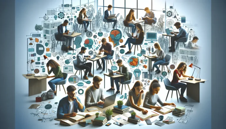 Studente che utilizza tecniche di apprendimento attivo per studiare