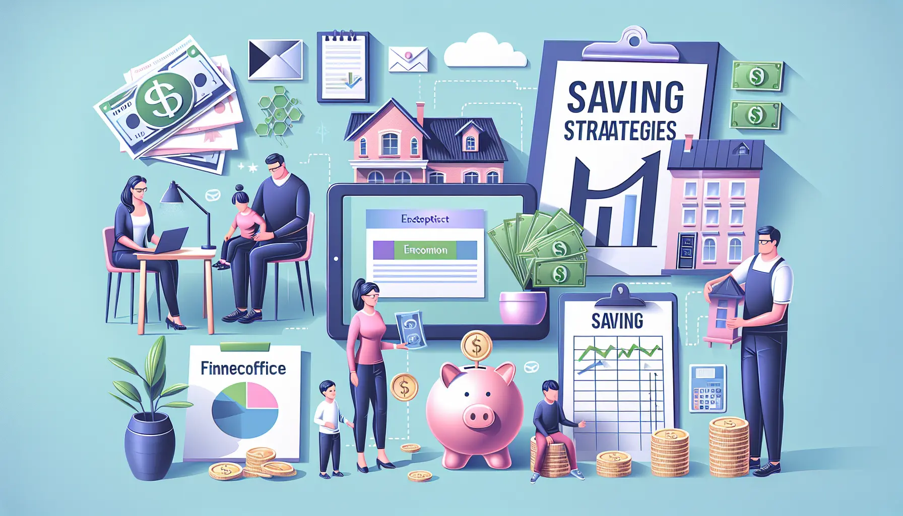 Famiglia che discute strategie di risparmio in un contesto di gig economy