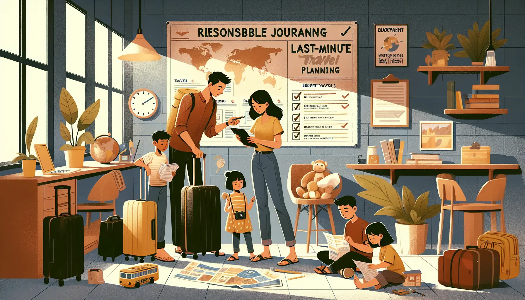 Famiglia che esplora una nuova città insieme, immersa in attività culturali e divertenti.