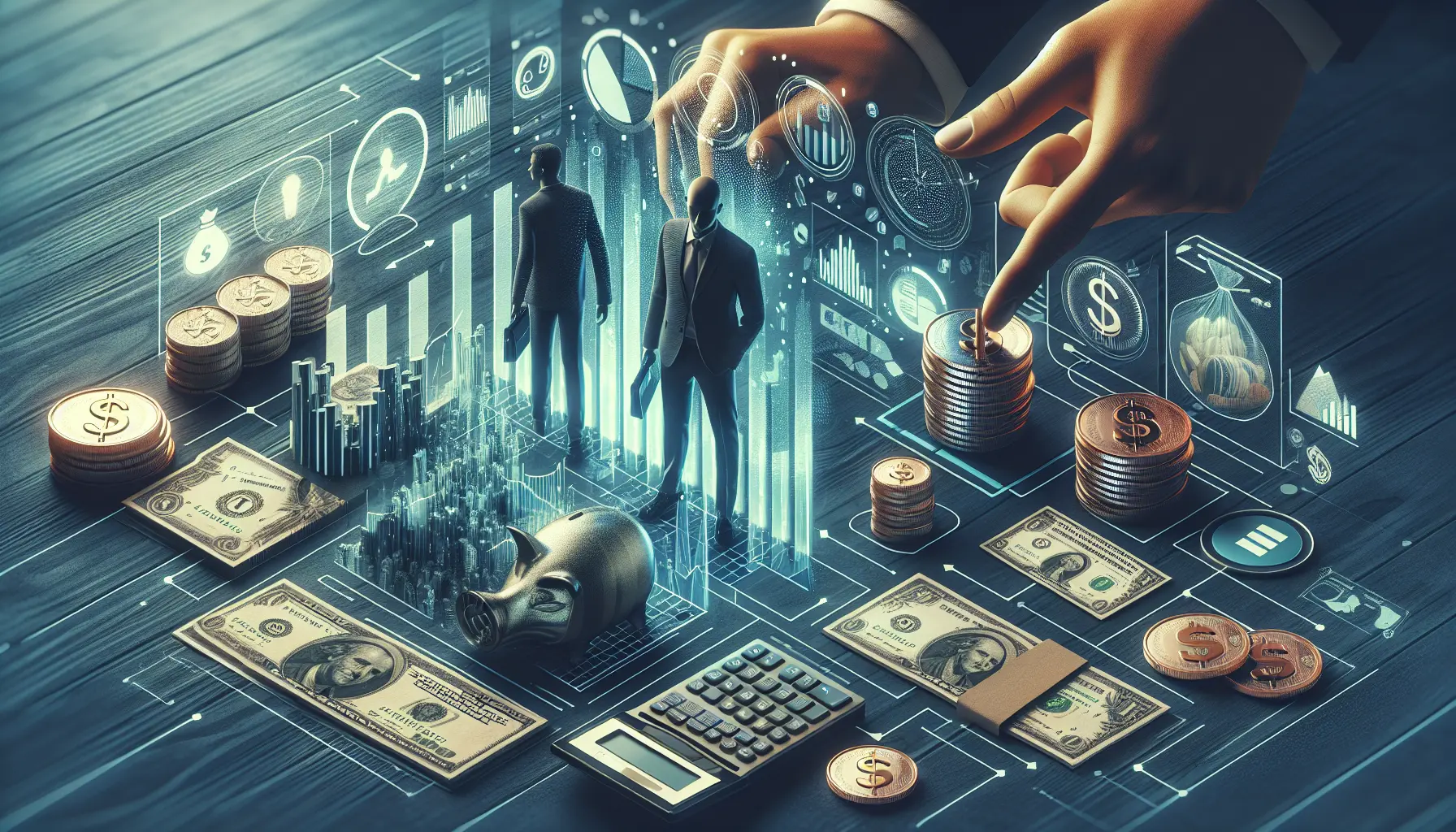 Immagine che rappresenta la gestione delle spese quotidiane e il risparmio per migliorare la salute finanziaria.