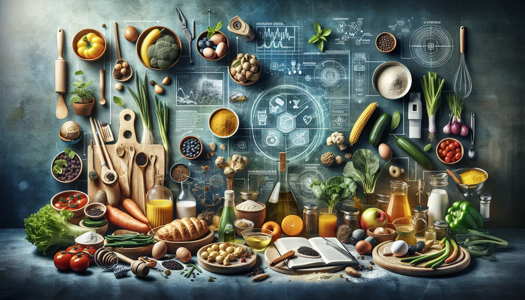 Un piatto colorato di verdure fresche e ingredienti locali, rappresentante la cucina sostenibile.