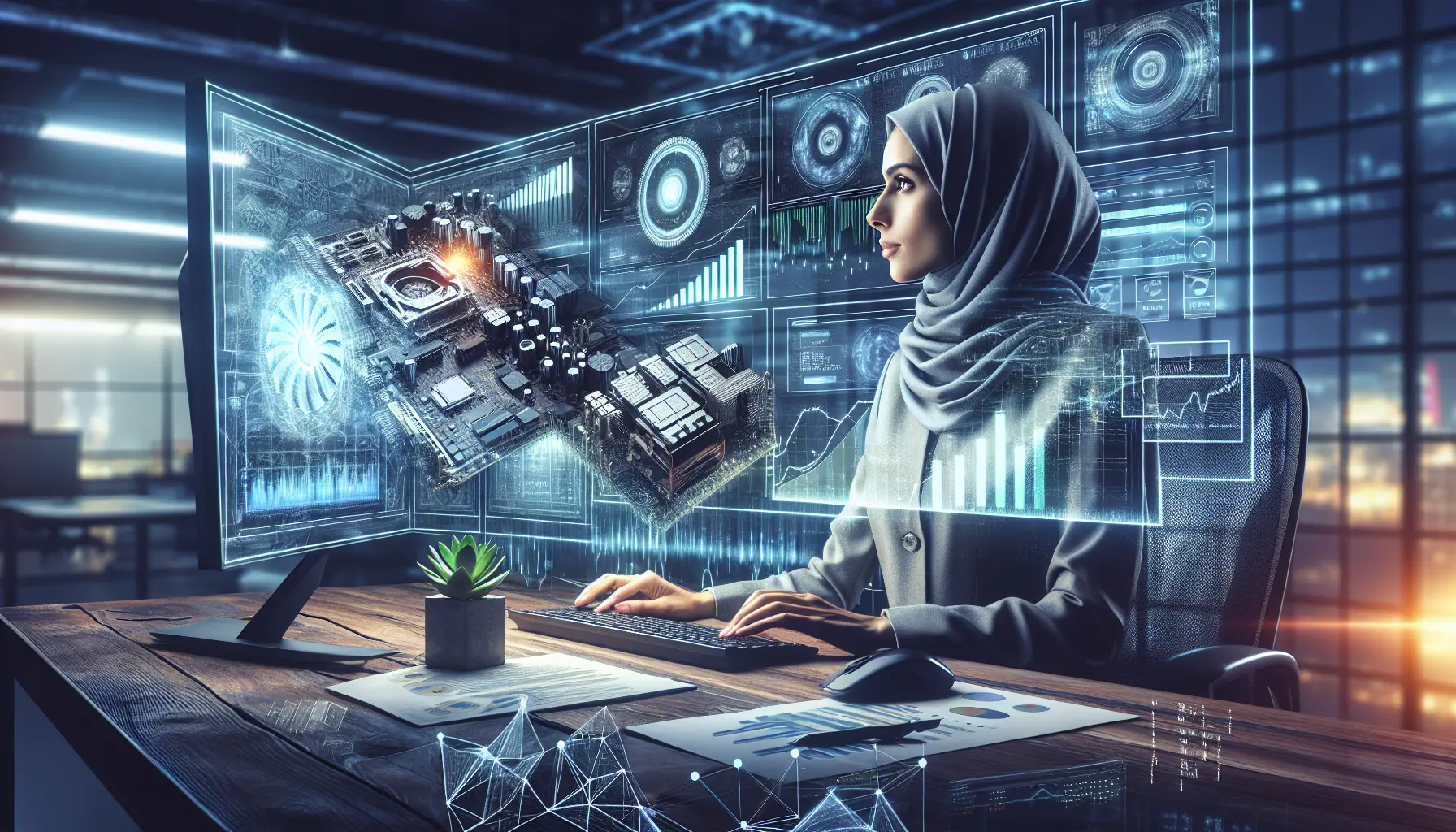 Grafico che mostra la crescita delle azioni Nvidia e l'innovazione tecnologica nel settore