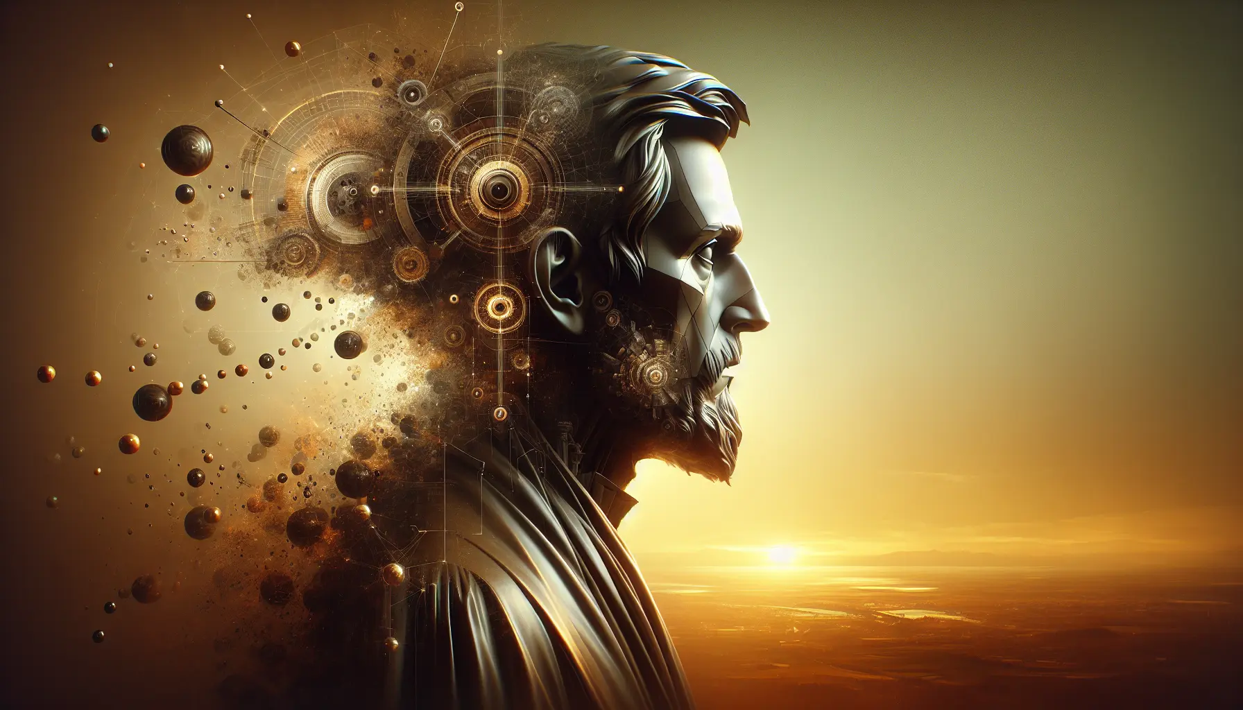 Ritratto di Giovanni Gronchi, terzo presidente della Repubblica Italiana, con un'espressione seria e determinata, simbolo di un'epoca di cambiamenti e sfide per l'Italia.