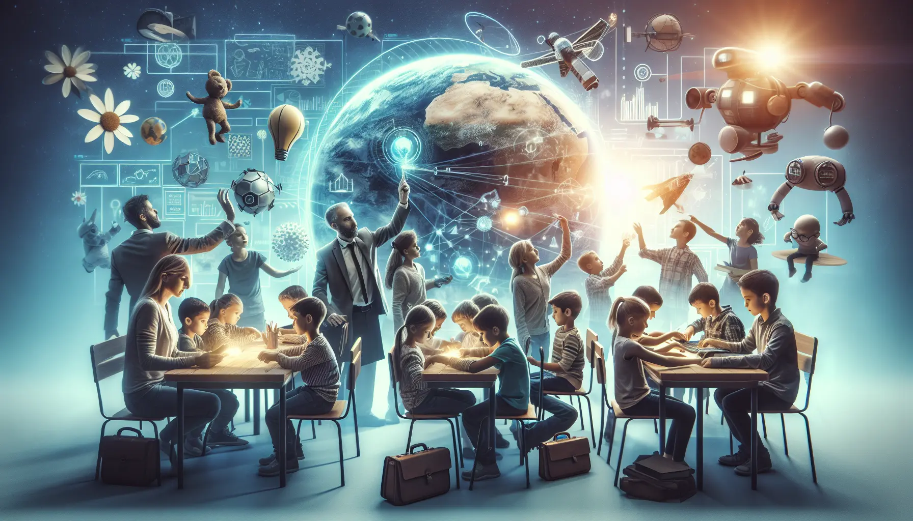 Un gruppo di bambini che giocano insieme in un ambiente educativo, esplorando la creatività e l'apprendimento attraverso il gioco.