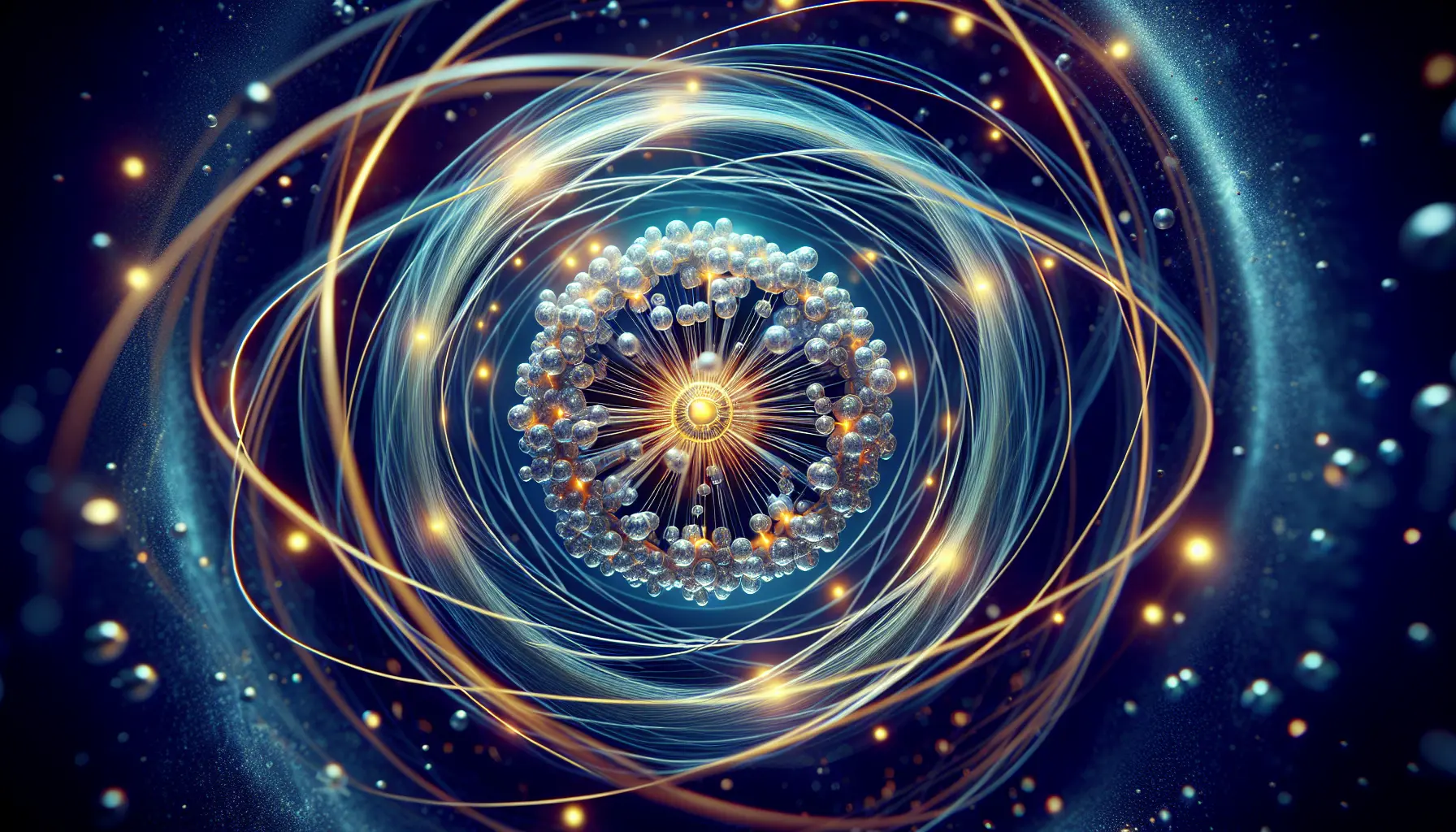 Rappresentazione grafica dei quark e delle loro interazioni nel nucleo atomico