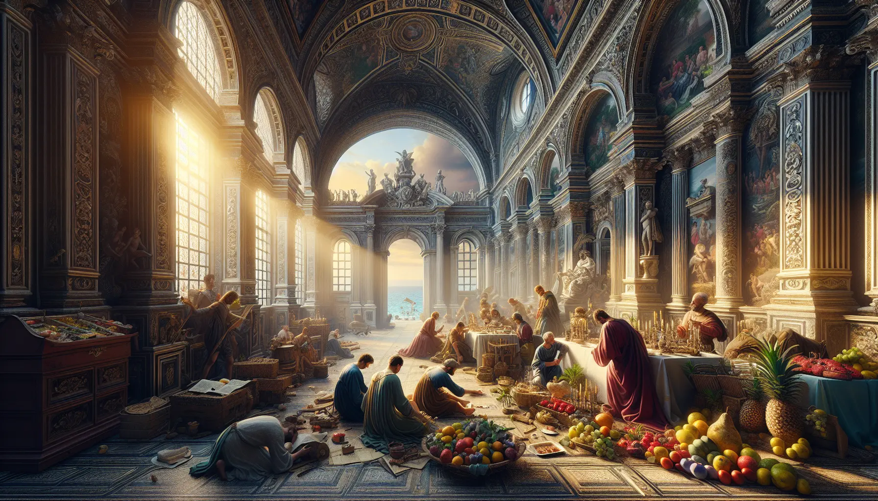 Vista panoramica di Napoli con il Vesuvio sullo sfondo, simbolo della cultura e della storia del Regno di Napoli.