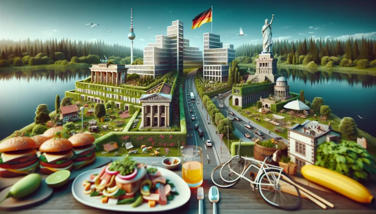 Un panorama incantevole della Germania che mostra la bellezza della storia e dell'architettura, con castelli e paesaggi verdi.