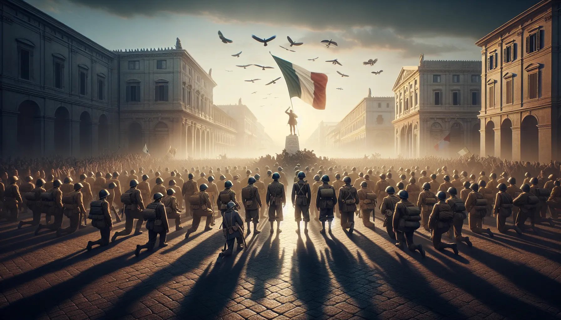 Un gruppo di partigiani italiani durante la Resistenza, simbolo di lotta e speranza.