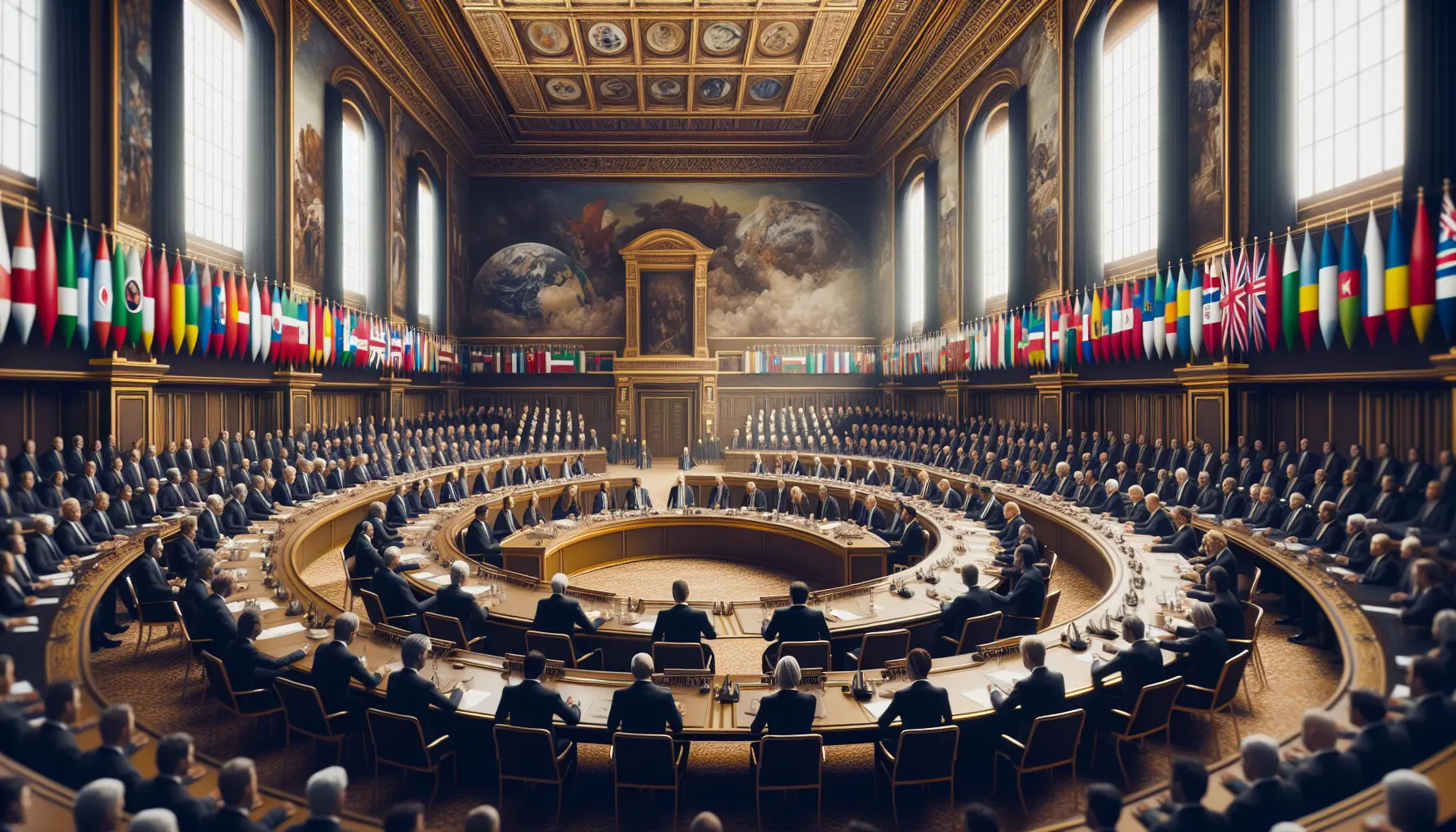 Un'immagine storica della Società delle Nazioni, rappresentante la diplomazia e la cooperazione internazionale.