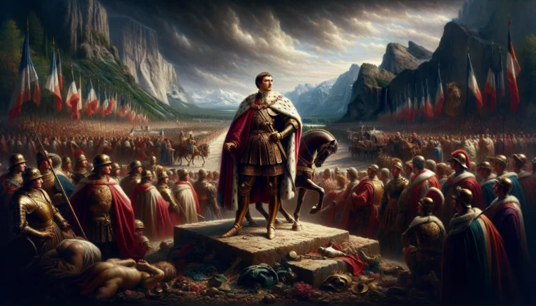 Ritratto di Enrico IV di Borbone, re di Francia, con un sguardo determinato e riflessivo, rappresentando la tolleranza e l'unità nel suo regno.