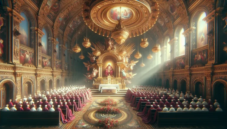 Papa Giovanni Paolo II durante un incontro interreligioso, simbolo di dialogo e pace tra le culture.