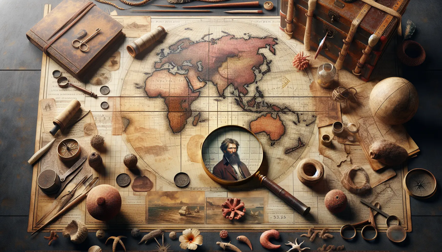 Rappresentazione storica di James Cook durante una delle sue esplorazioni nel Pacifico