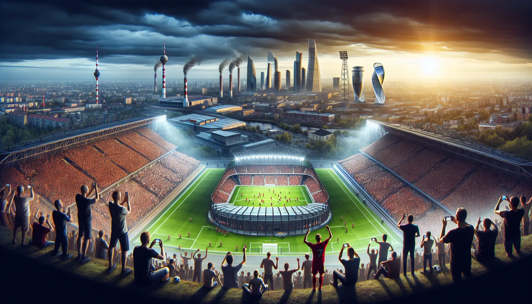 Giocatori di calcio in azione durante una partita, rappresentando l'influenza del calcio sulla cultura e la società.