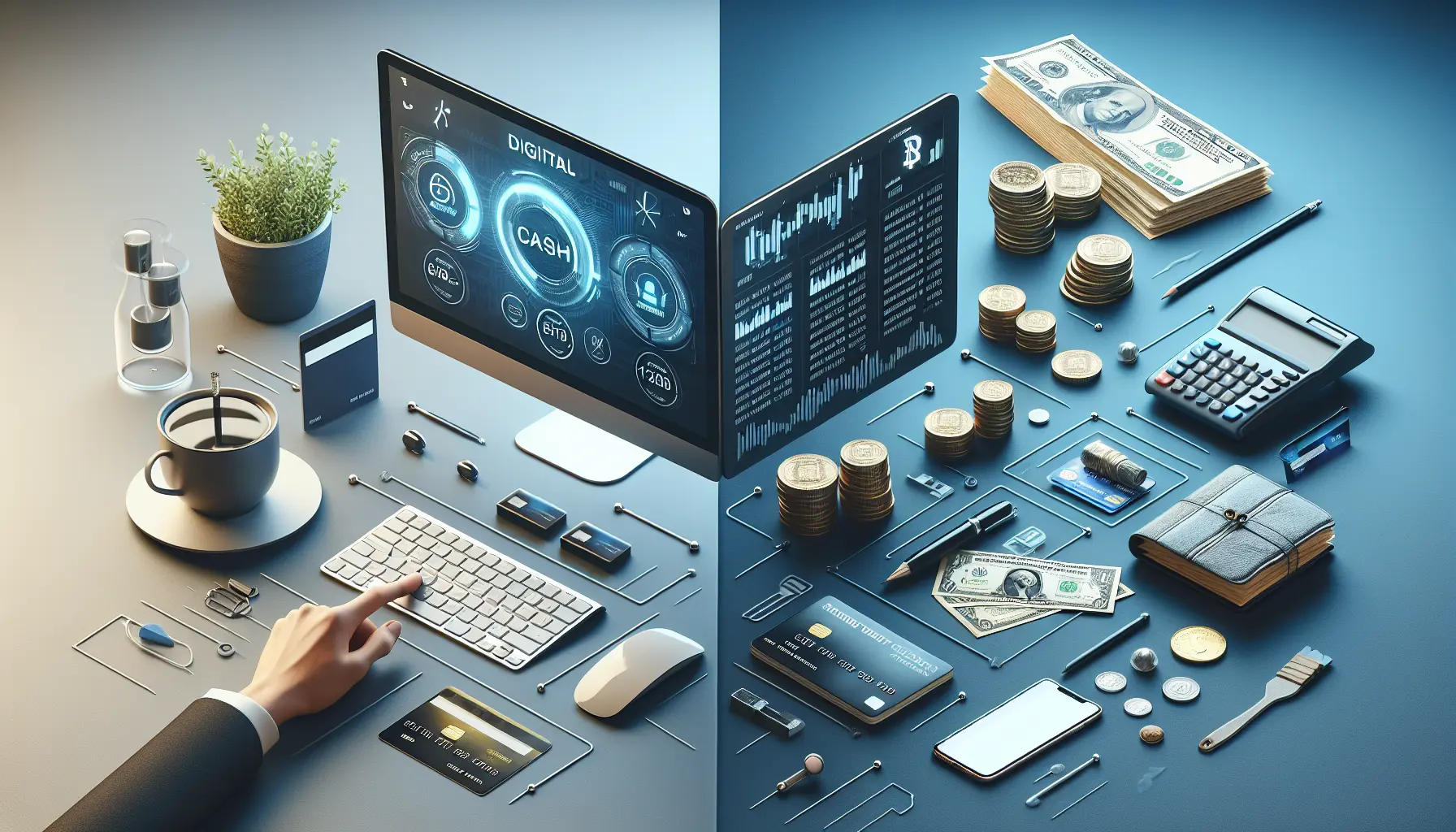 Un confronto tra pagamenti digitali e contanti, evidenziando i pro e i contro di ciascun metodo.