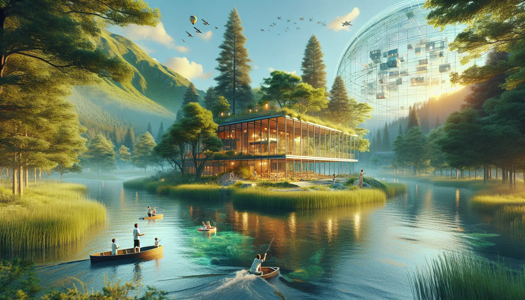 Una famiglia che esplora un sentiero immerso nella natura, lontano dalla tecnologia