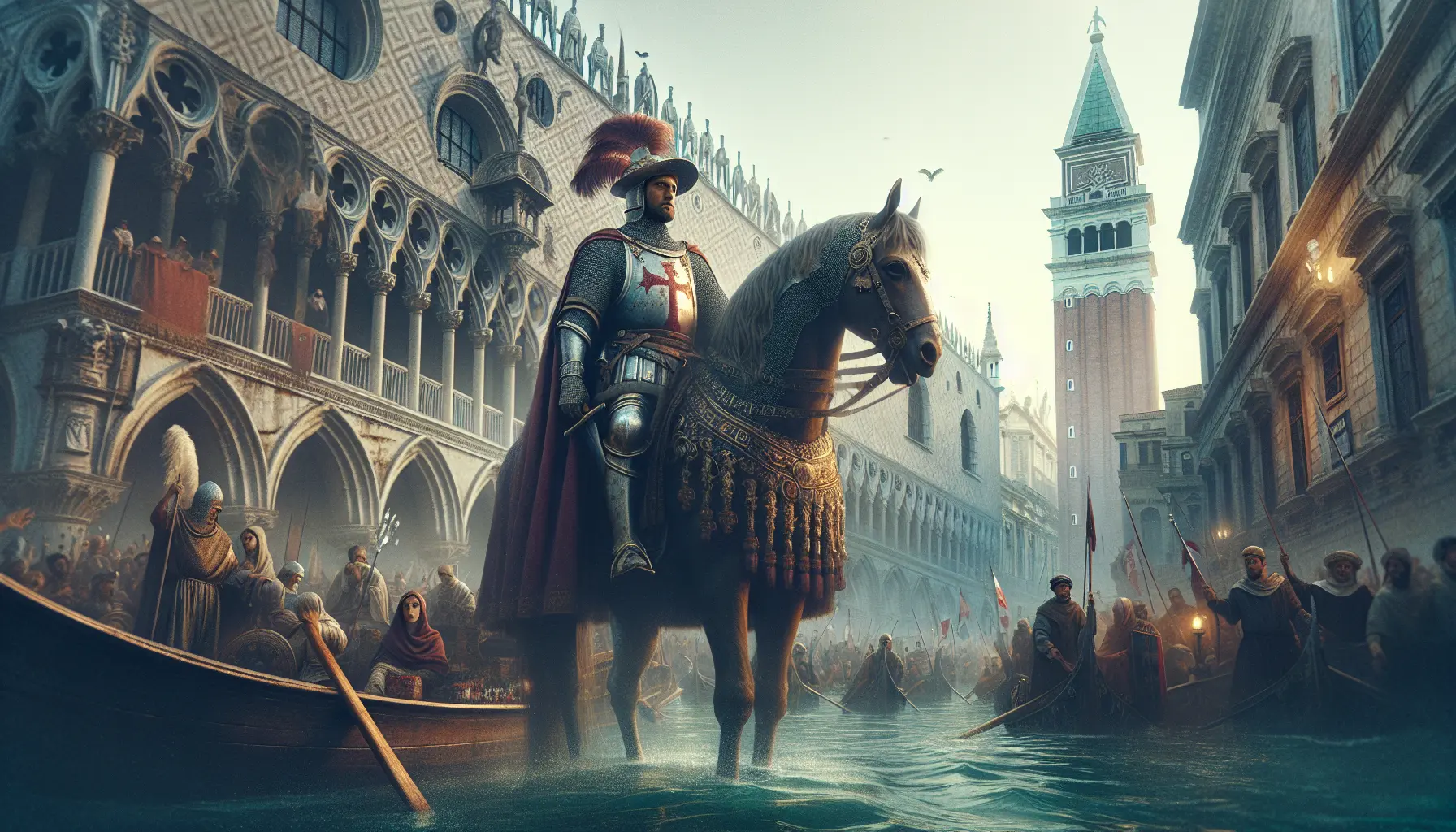 Rappresentazione artistica di Roberto d'Altavilla durante una battaglia, simbolo della conquista normanna in Sicilia.