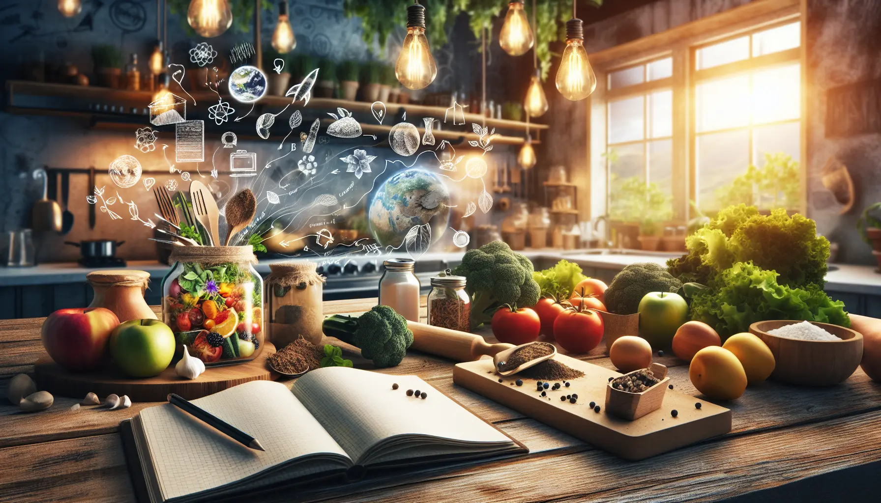 Un piatto di verdure fresche e colorate su un tavolo di legno, simbolo di cucina sostenibile e alimentazione responsabile.
