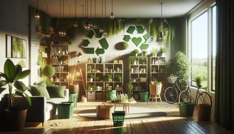 Un paesaggio naturale con alberi e un cielo sereno, simbolo di sostenibilità e connessione con la natura.