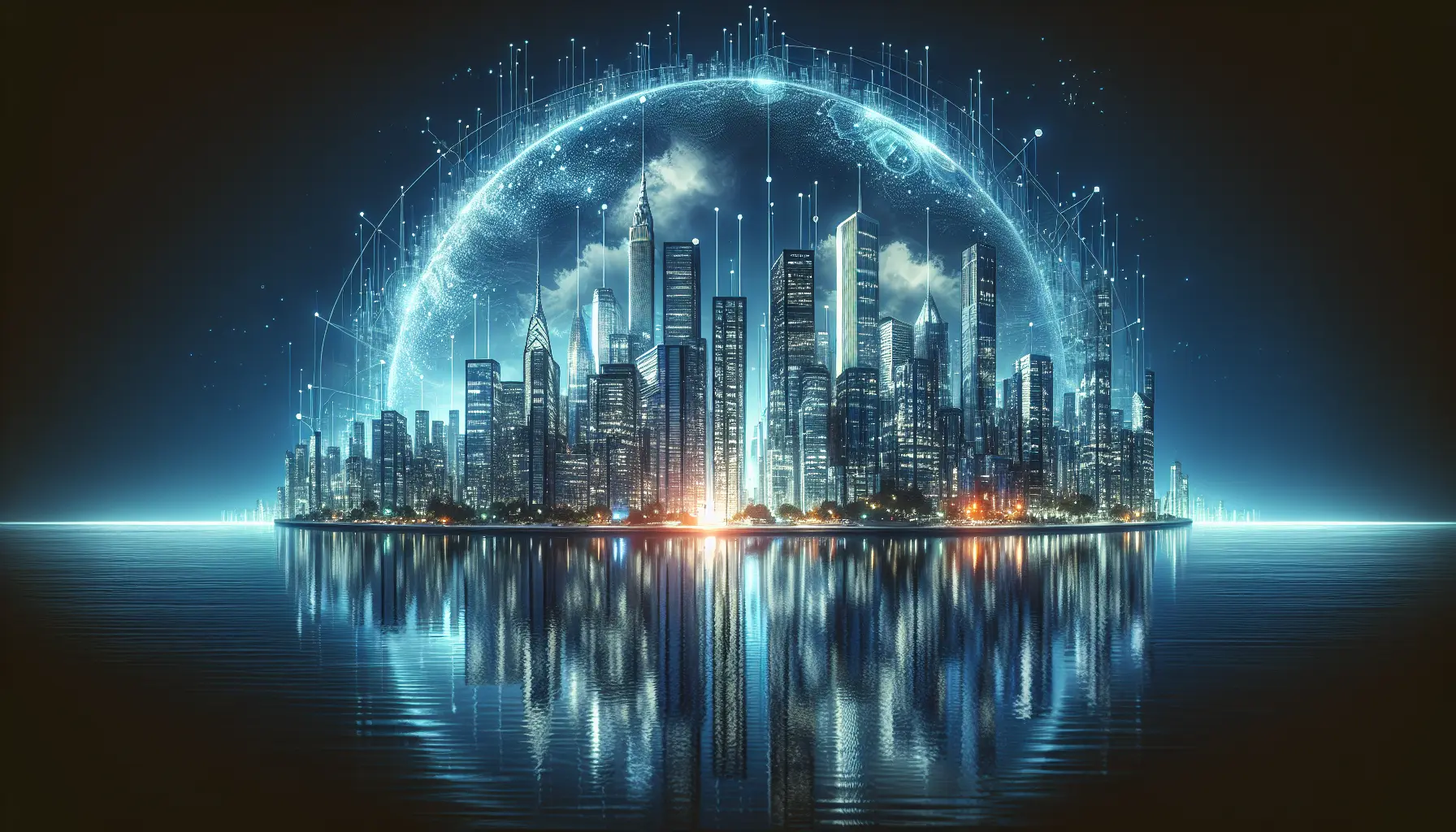 Un paesaggio urbano con edifici moderni e aree verdi, rappresentando il mercato immobiliare attuale.