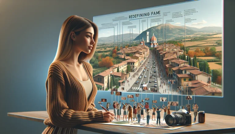 Aurora Ramazzotti mentre interagisce con i suoi follower sui social media, mostrando autenticità e impegno sociale.