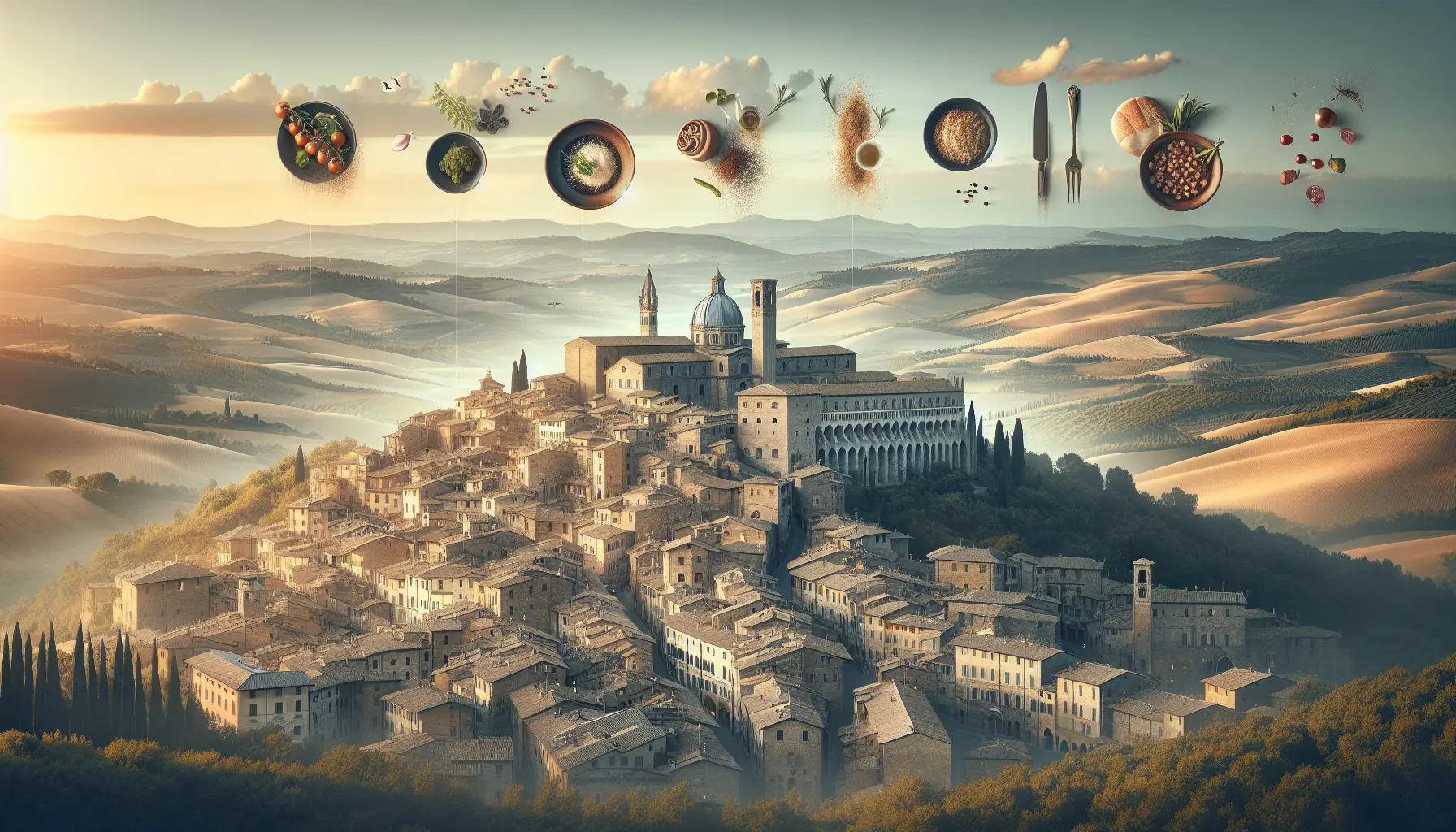 Un piatto tipico di Orvieto con umbricelli al sugo di cinghiale e vino Orvieto Classico