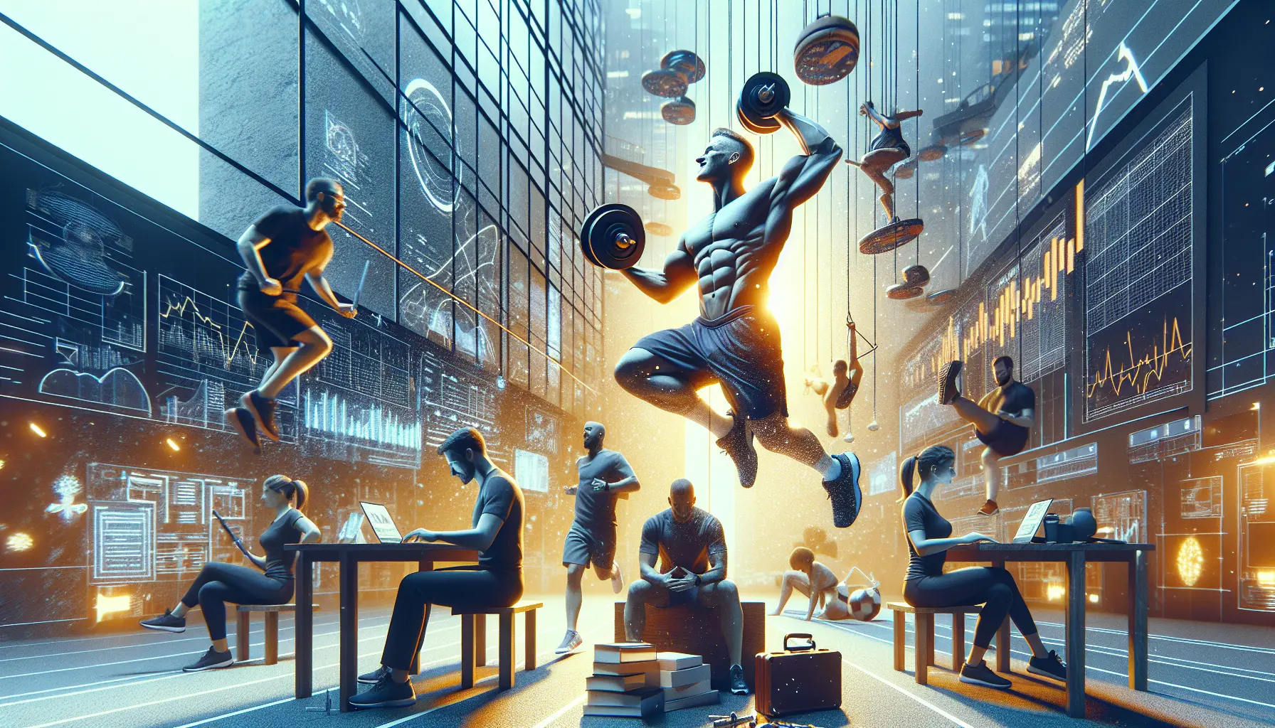 Immagine che rappresenta una persona in movimento durante una pausa attiva, immersa in un contesto naturale.